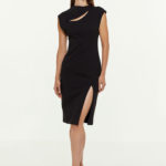 Φόρεμα pencil με άνοιγμα μπροστά