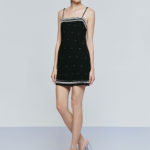 Strapless embroidery dress