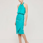 Φούστα μίντι με σούρες