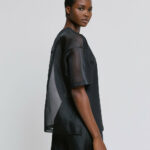 Μπλούζα κοντομάνικη με οργάντζα