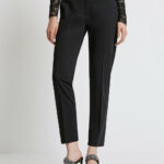 Pants with satin details