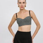 Tweed bustier top