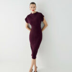 Φόρεμα μίντι με ραφή