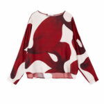 Satin print cropped top