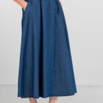 Light denim skirt