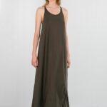 Basic cupro halter neck dress