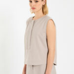 Twill T/R cropped top