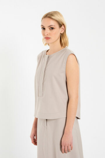 Twill T/R cropped top