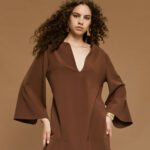 Long blouse with bell sleeves