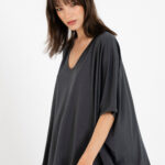 Organic jersey oversized blouse
