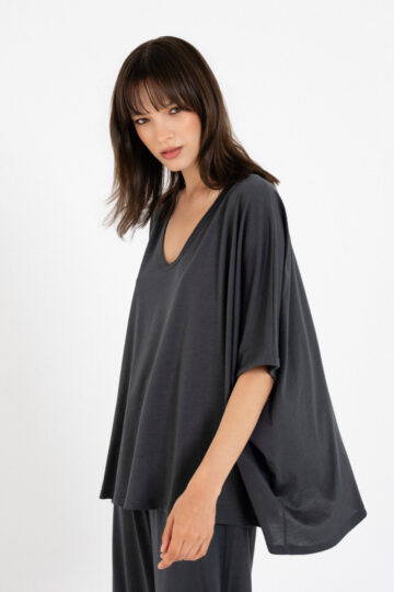 Organic jersey oversized blouse