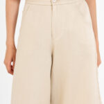 Twill linen shorts
