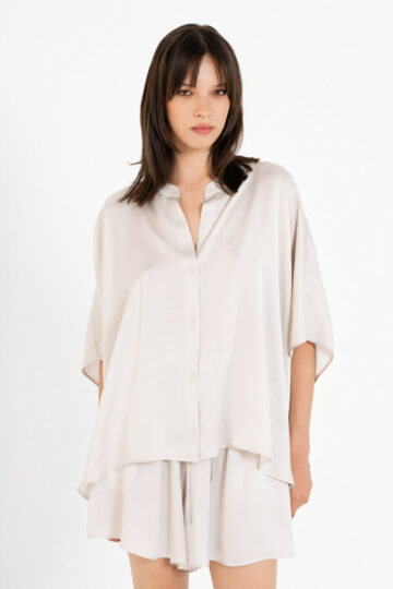Satin oversized shirt