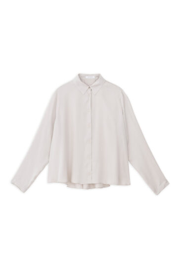 Satin fine ecovero long sleeve dress