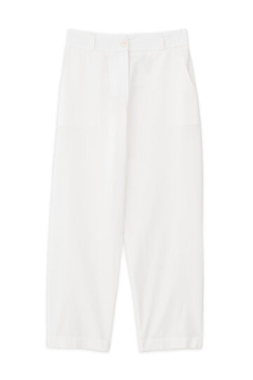 Cotton lyocell regular pants
