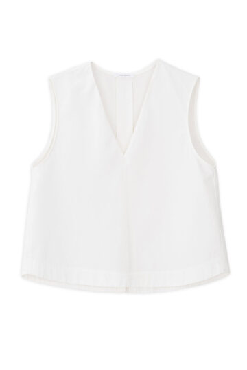 Cotton lyocell cropped top