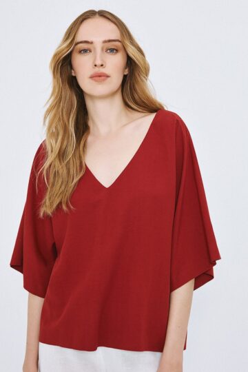 Batwing sleeve blouse