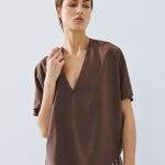 V-neck blouse