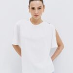 Blouse with metallic detail