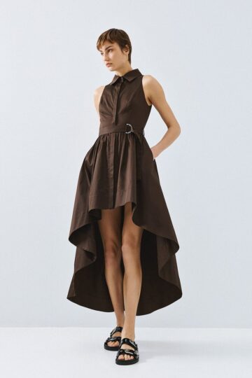 Asymmetric shirt dress