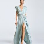 Wrap dress with belt and buckle detail
