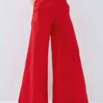 High-waisted palazzo pants