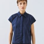 Sleeveless cropped shirt