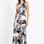 Satin print jumpsuit
