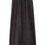 Washed tencel wide leg pants