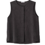 Washed tencel sleeveless blouse