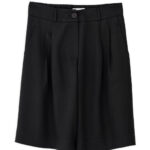 Lyocell pleated shorts