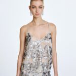 Tulle top with sequins