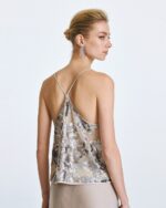 Tulle top with sequins - Image 2