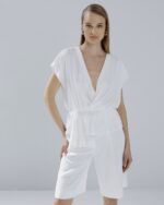 Wrap blouse with an elasticated waist - Image 2