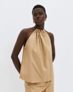 Halter top with a metallic detail