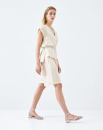 Metallic top with belt - Image 2