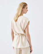 Metallic top with belt - Image 3