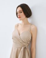 Midi wrap dress with straps - Image 7