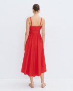 Midi wrap dress with straps - Image 4