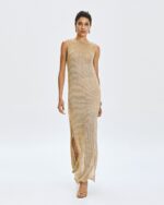 Knit maxi dress with lurex and sequins - Image 2