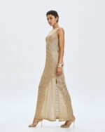 Knit maxi dress with lurex and sequins - Image 3
