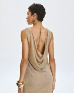 Knit maxi dress with lurex and sequins - Image 5