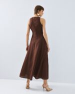 Flared sleeveless dress - Image 3