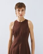 Flared sleeveless dress - Image 4