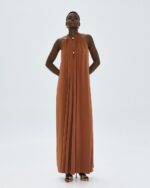 Maxi halter dress with metallic details - Image 8