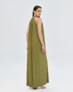 Maxi halter dress with metallic details - Image 6