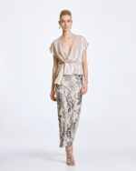Metallic wrap blouse - Image 5