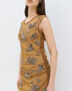 Dress with floral embroidery and bead details - Image 2
