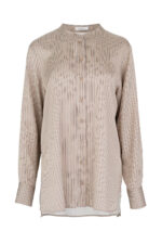 Satin stripes oversized shirt - Image 4
