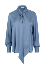 Satin ecovero tie neck shirt - Image 2